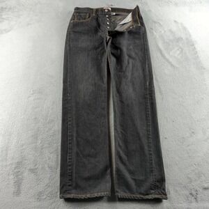 Vintage Levis 501 Jeans Mens 36x36 Black Faded Wash Straight Denim Pants Y2K